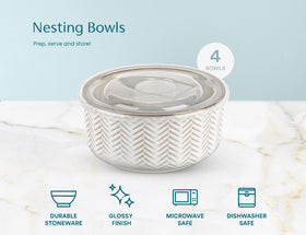 KooK Narbonne ivory bowl microwave safe for quick reheats