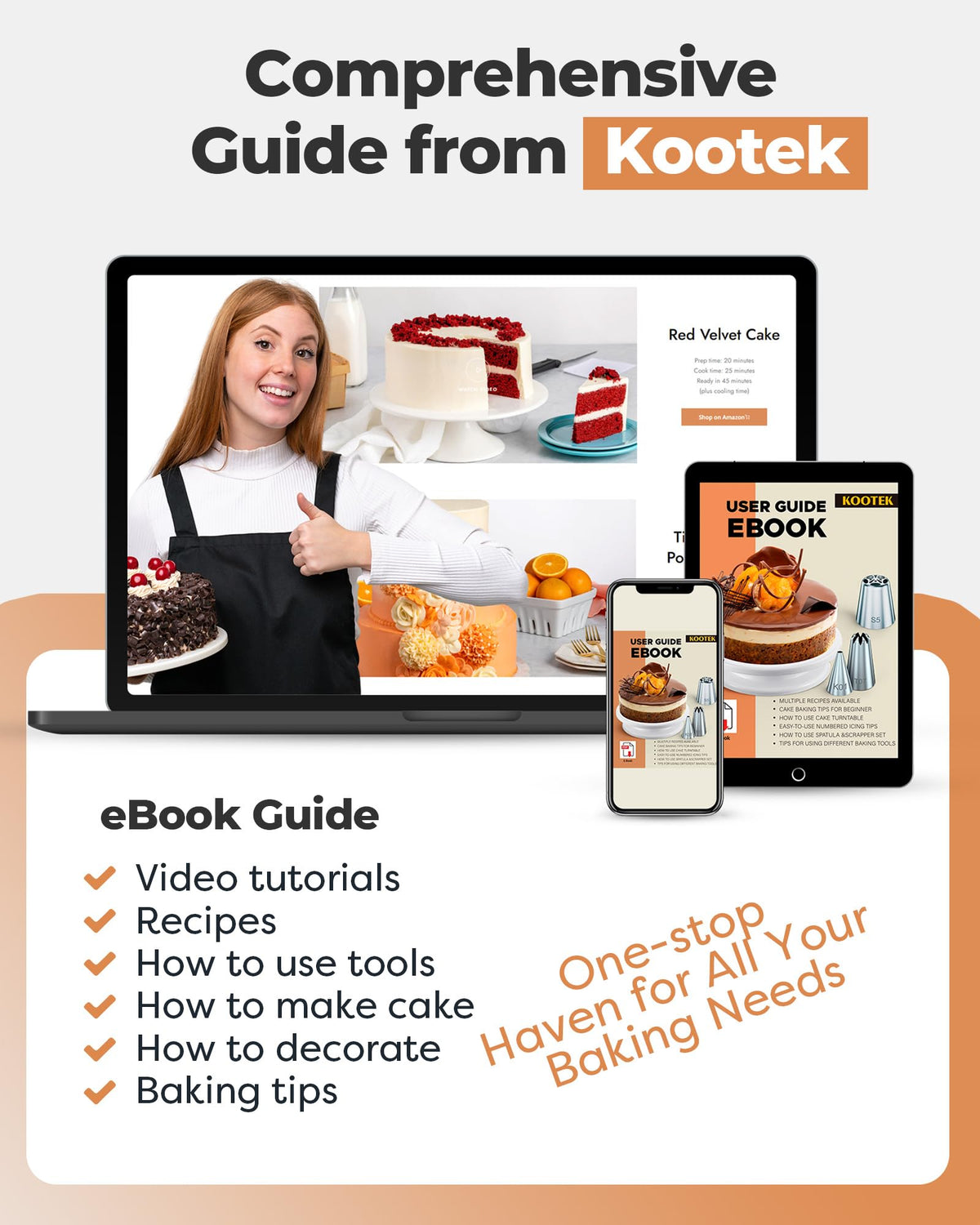 Kootek flower nails for delicate floral cake decorations