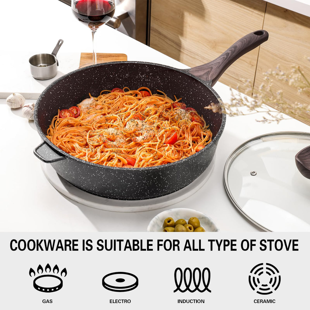 Kordisen nonstick coating for smooth release and effortless sautéing.