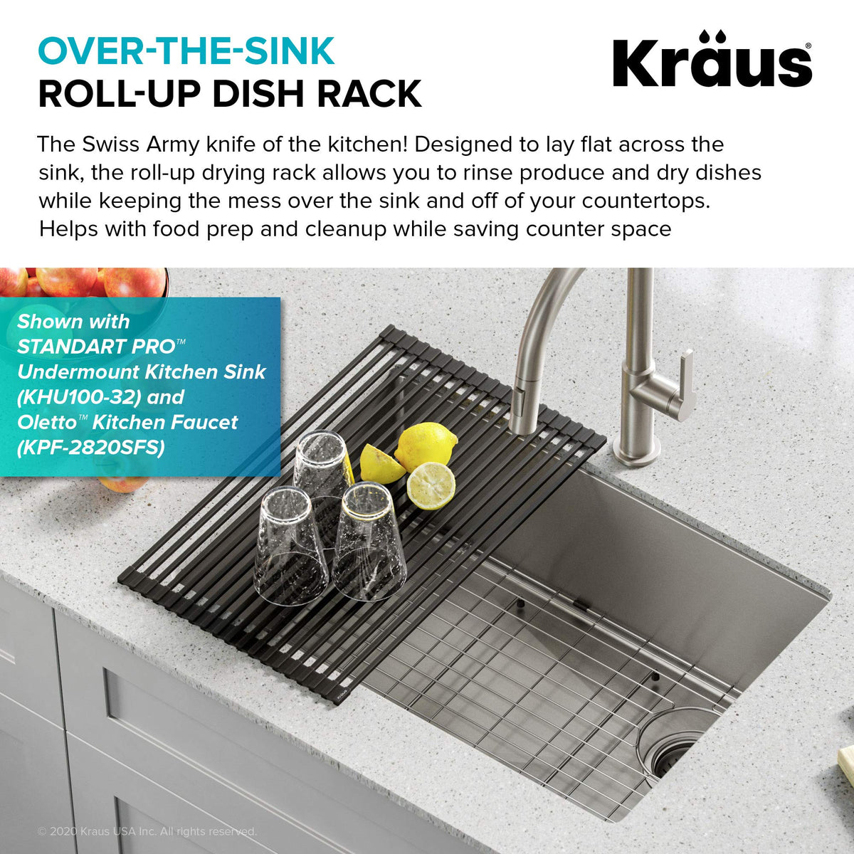 Kraus large-item drying capacity is great for baking sheets.