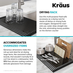 Kraus universal sink-fit design works with most standard sinks.