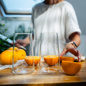 Krosno Infinity clear glass profile highlighting minimalist elegance.