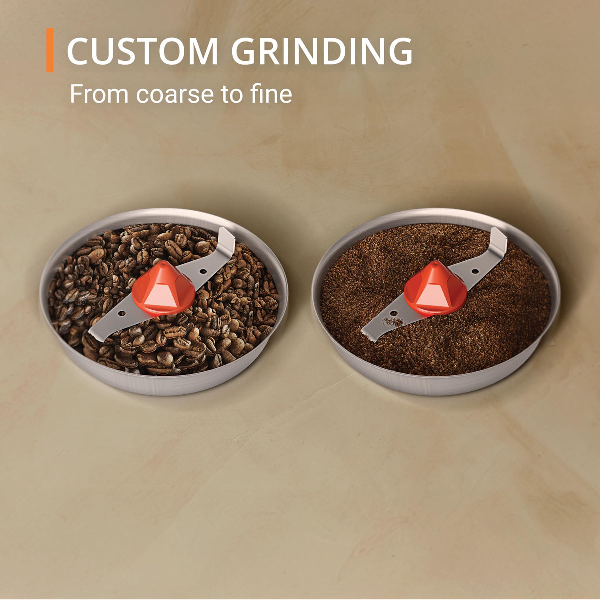 KRUPS electric blade grinder grinding spices and herbs for fresh flavor.