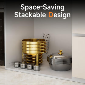 KScocina chafing dish features safe rounded edges for worry-free handling.