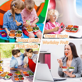 KTKUDY four-compartment box enables DIY snack combos anytime.