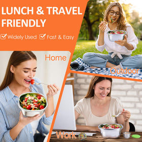 KTKUDY lunch-on-the-go container is travel-friendly and practical.