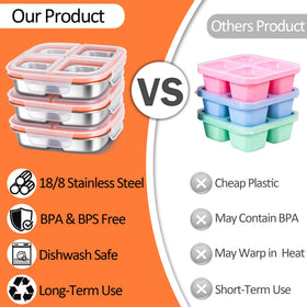 KTKUDY travel-friendly snack box fits bags for on-the-go meals.