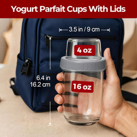 KTMAMA parfait cups demonstrate separate compartments that keep toppings crisp until mixing.