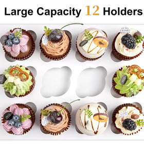 Kucoele cupcake carrier with PET window offers clear view of treats at events