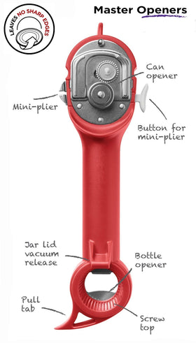 Kuhn Rikon Auto Safety Master Opener for jars for easy lid access.