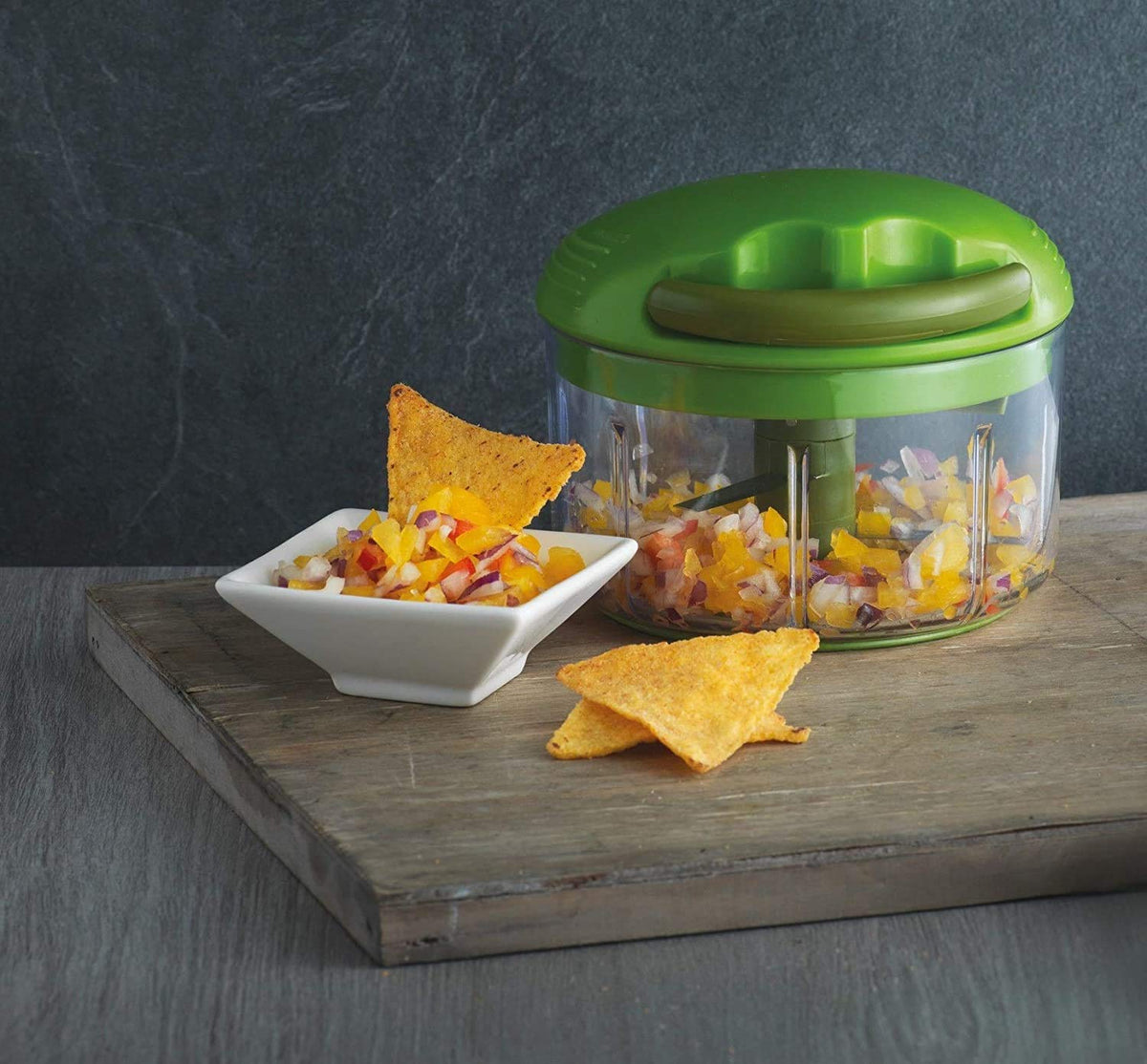 Kuhn Rikon Pull Chop is dishwasher-safe for easy cleanup