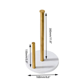 KUUBTH brushed gold countertop dispenser keeps rolls tidy and accessible