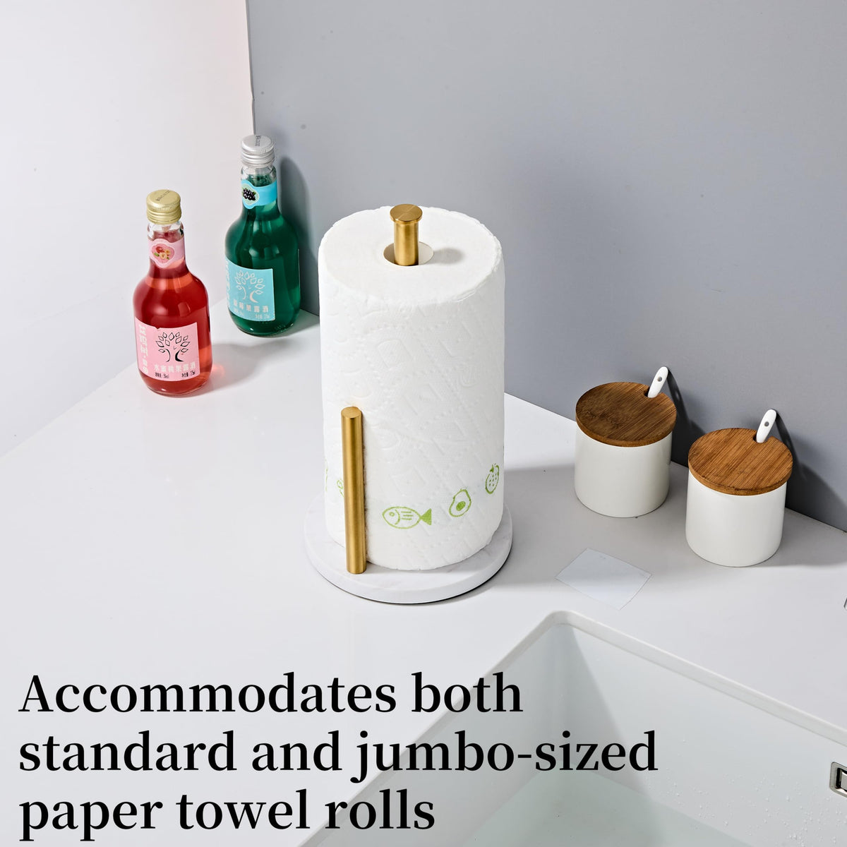 KUUBTH brushed gold non-slip base pads prevent movement and protect surfaces