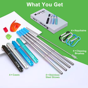 Kynup stainless steel cleaning brush for thorough straw washing