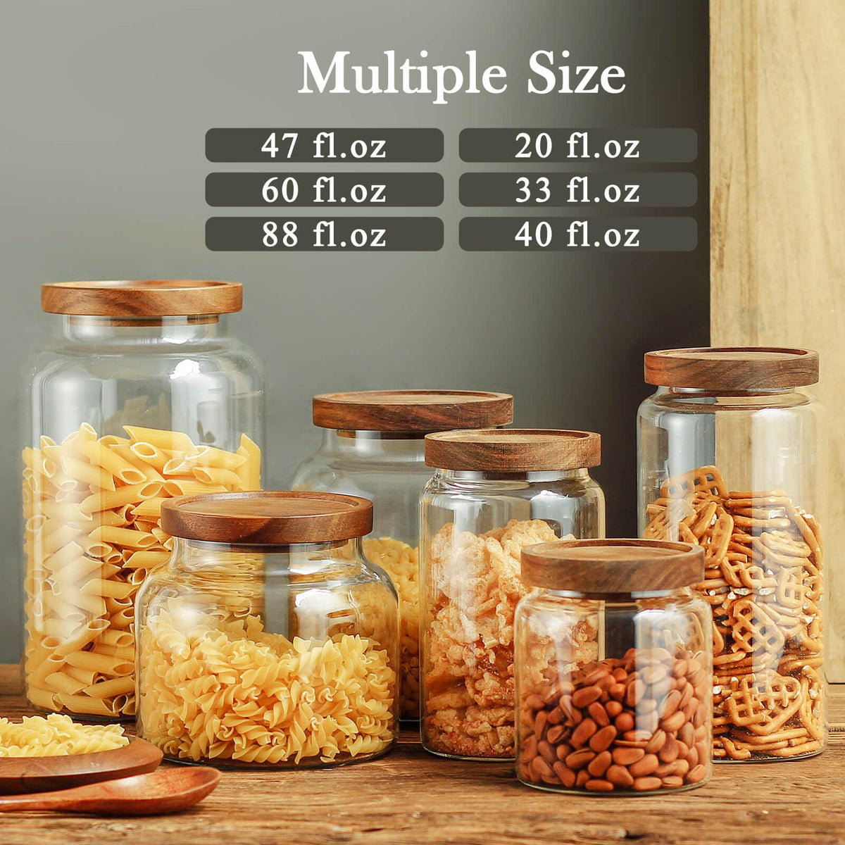 Labina airtight wood lid with silicone seal prevents spills