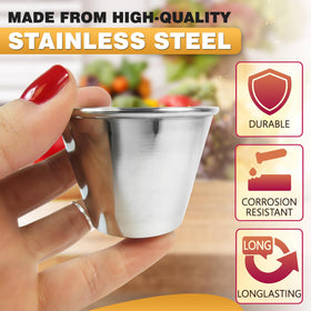 Lagarto dipping cups with smooth interior for easy hand washing.