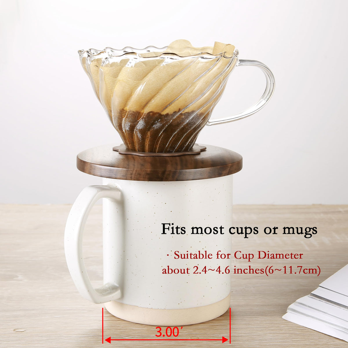 Lalord filter paper pack with 100 sheets for long brewing sessions