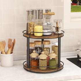 LAMU pantry-rotating shelf maximizing space and easy ingredient access