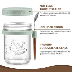 LANDNEOO airtight lid and silicone gasket keeps contents fresh and spill-free.