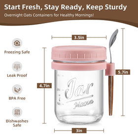 LANDNEOO borosilicate glass clear jar shows contents and cleans easily.