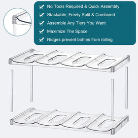 LANDNEOO clear plastic storage, rear view, easy to see contents