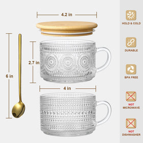 LANDNEOO sturdy glassware for hot lattes and cold beverages alike.