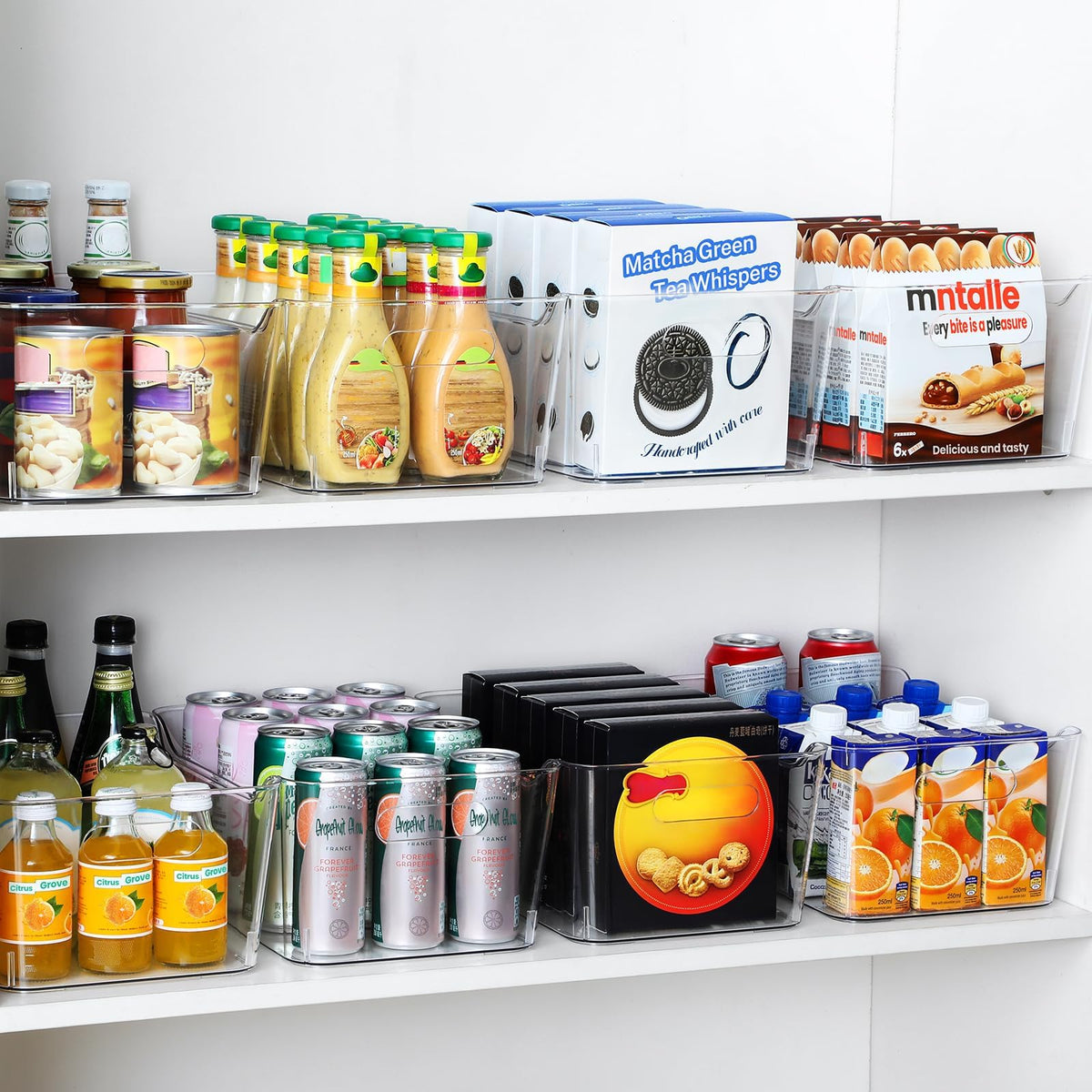 LANDNEOO SOHO fridge organization with clear bins and visibility