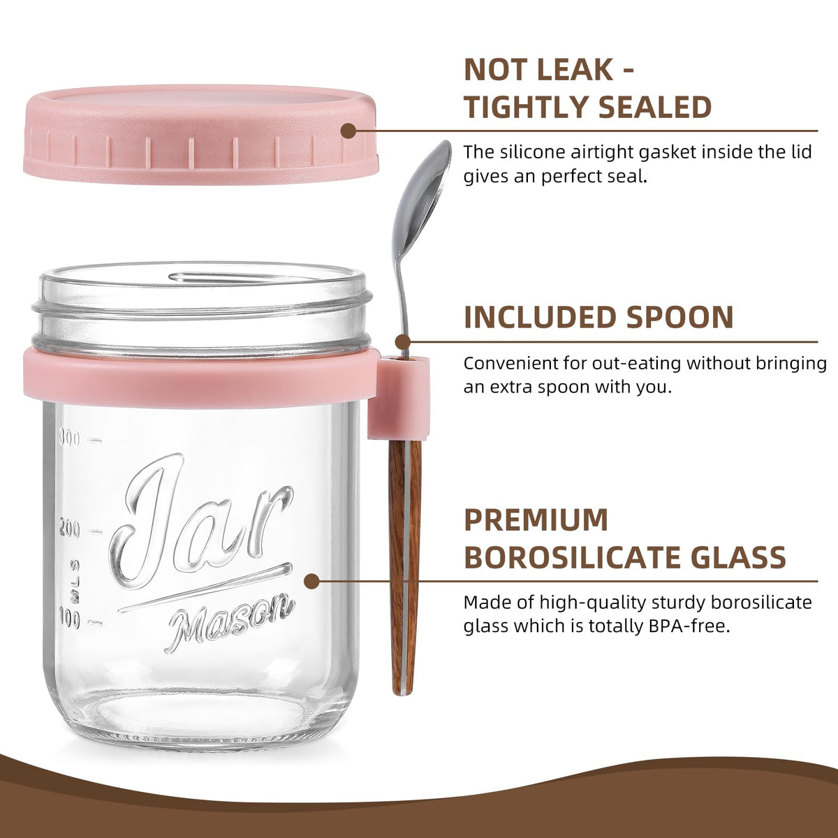 LANDNEOO wide-opening jar facilitates filling and washing.