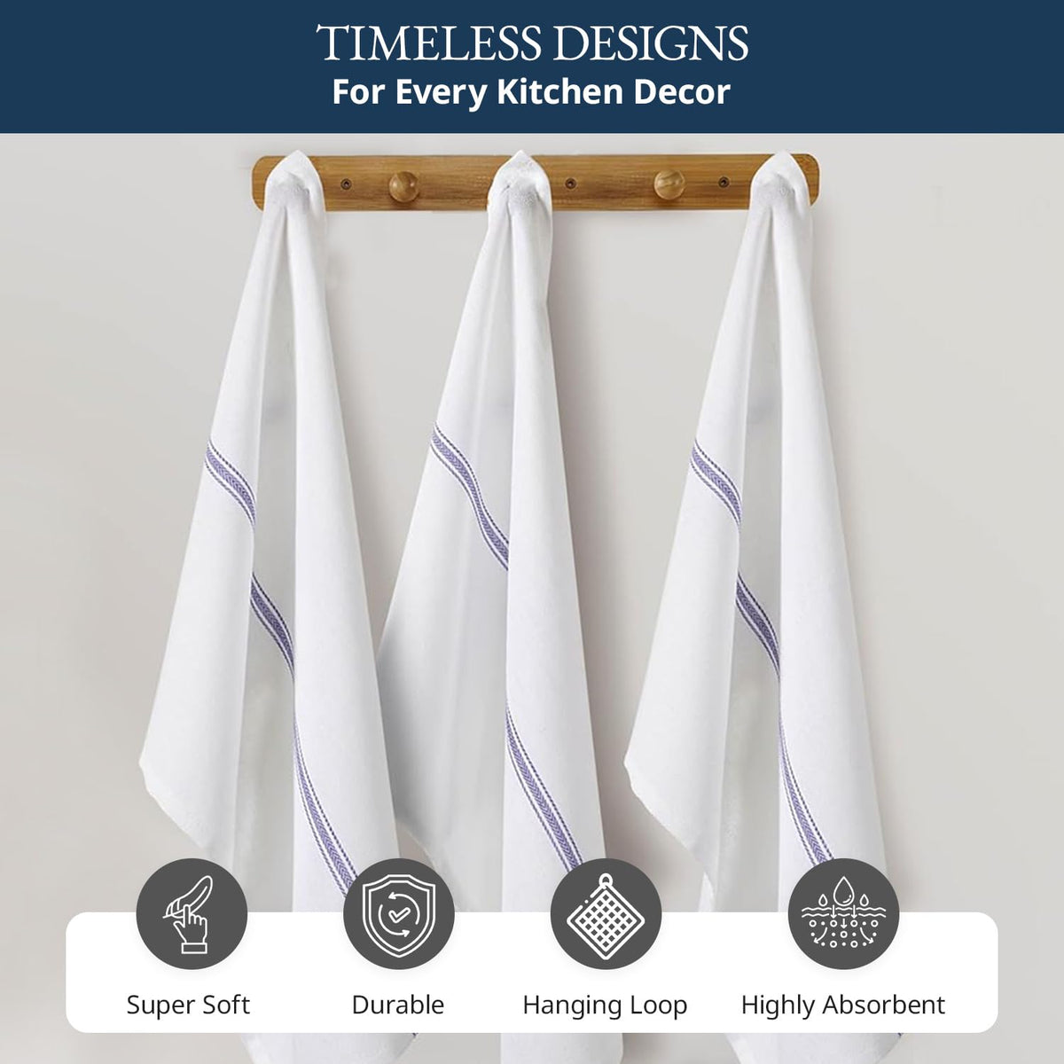 Lane Linen cotton dish cloths are machine washable for easy care