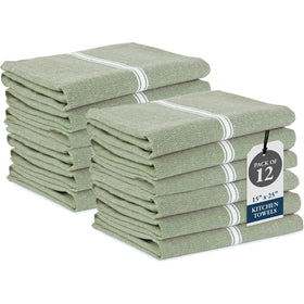 Lane Linen olive kitchen towel pack of 12 towels ready for daily use