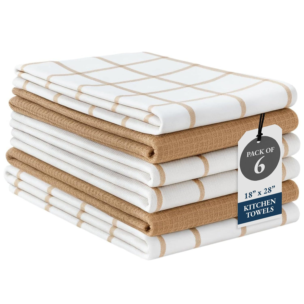 Lane Linen olive kitchen towels 6-pack ready for quick absorption and everyday drying