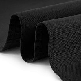 Lann's Linens 180 GSM fabric close-up highlighting stain-resistant finish in black