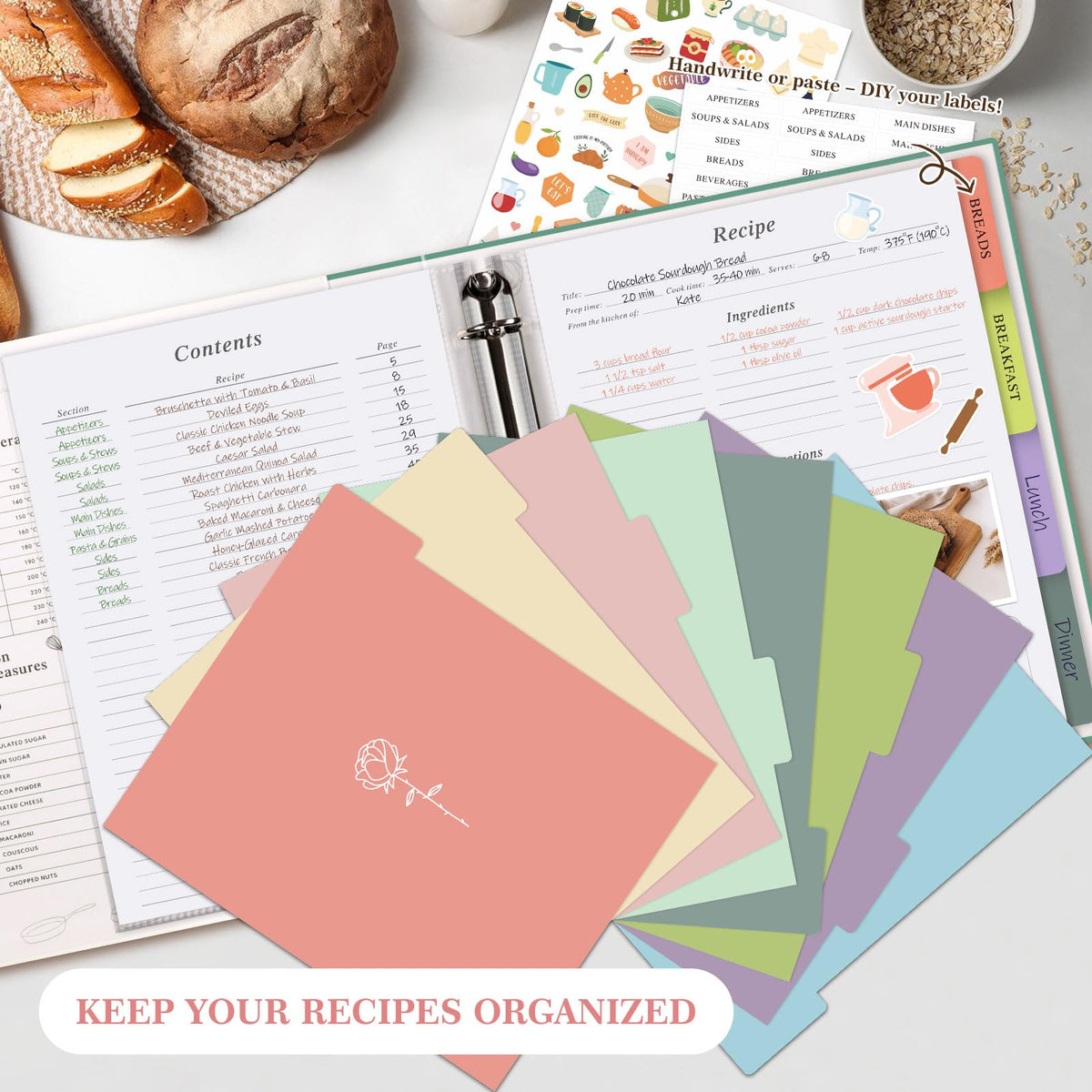 Lanpn keepsake notebook for handwritten recipes creates a warm family tradition.