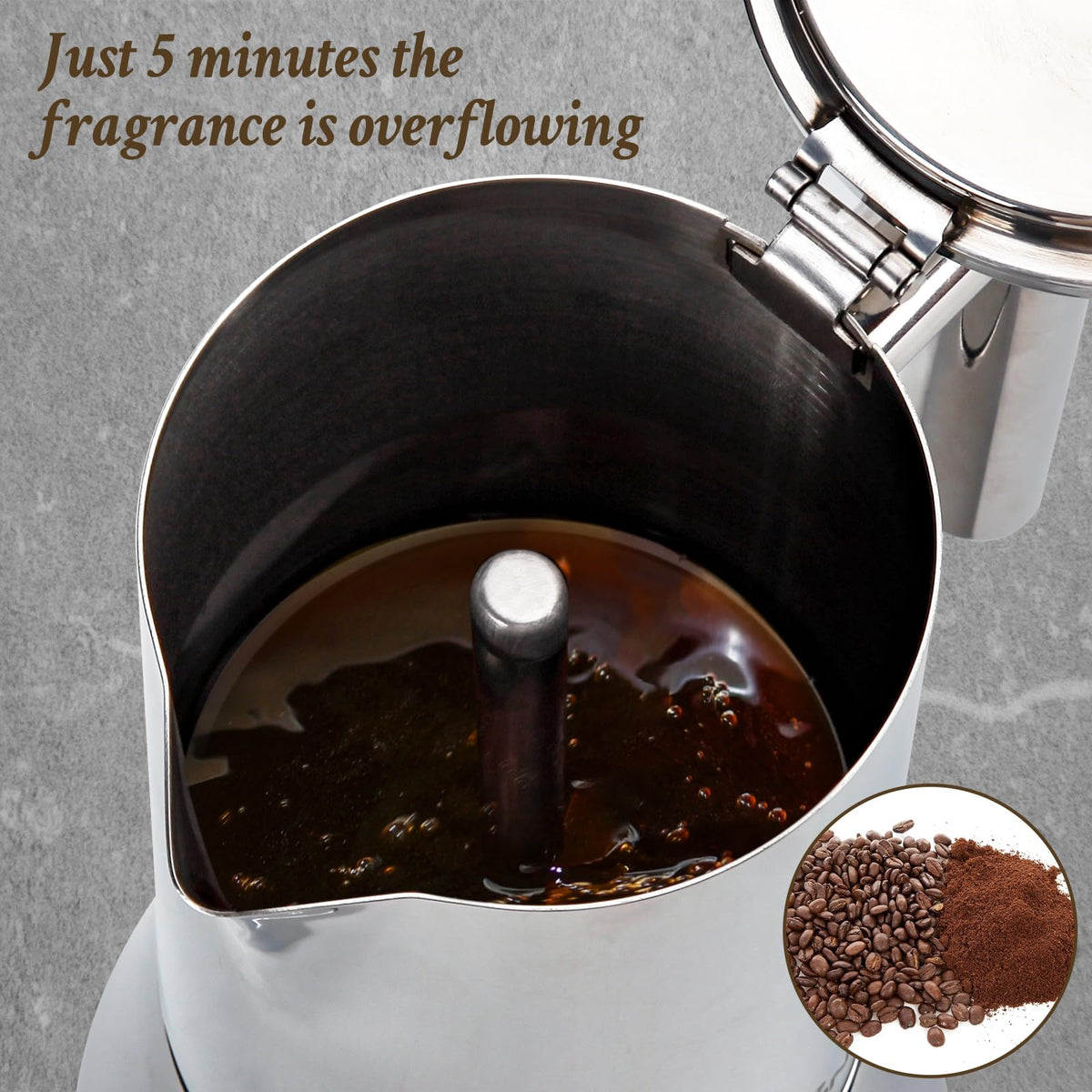 LAOION sturdy handle for safe, comfortable brewing
