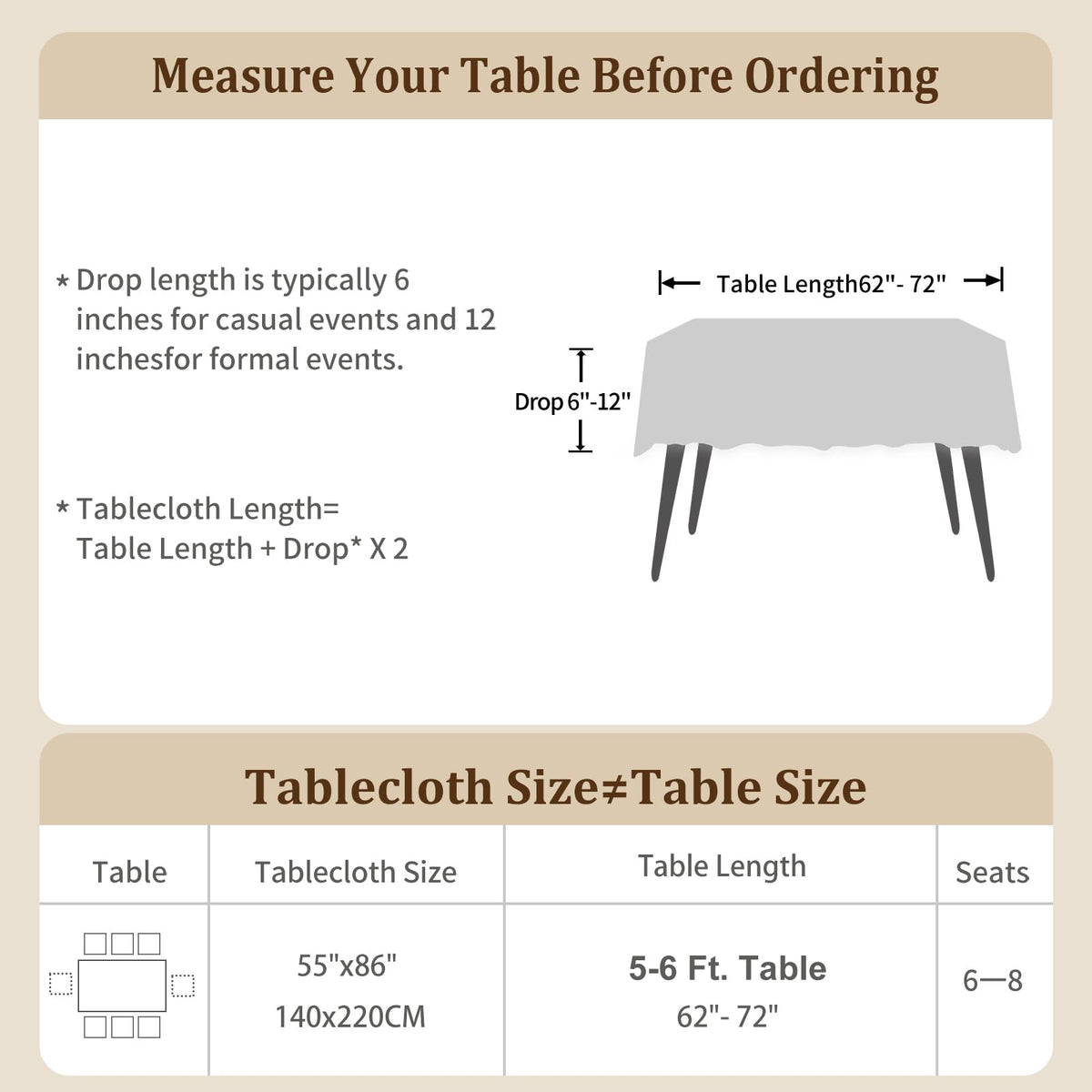 Machine washable Laolitou tablecloth for easy maintenance after gatherings.