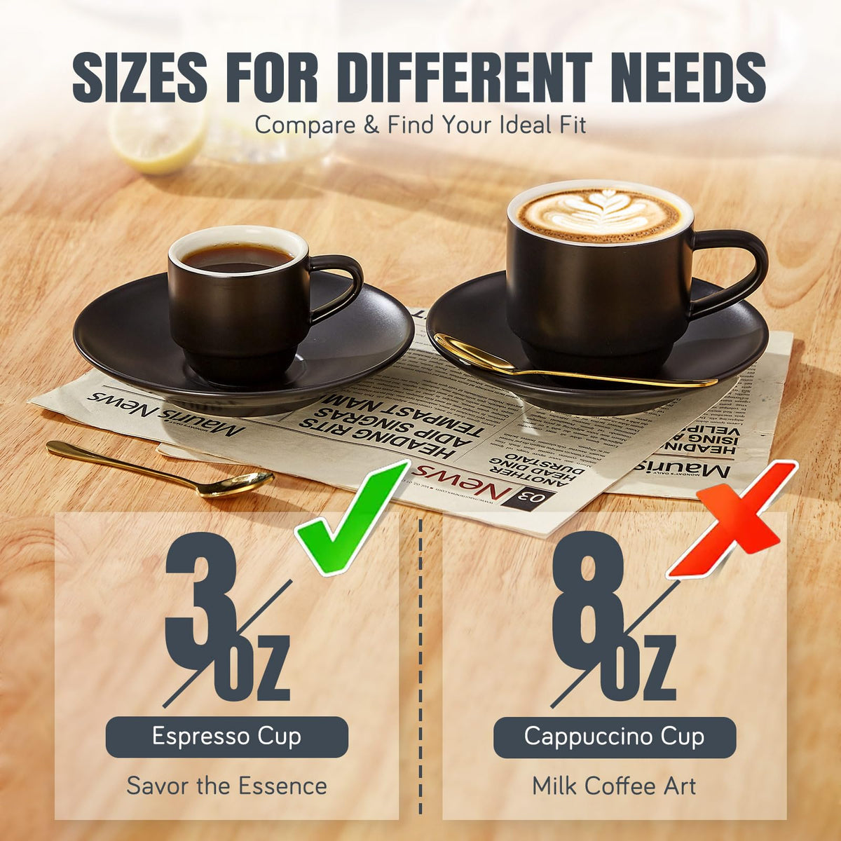 Lareina stackable-design cups save space in small kitchens
