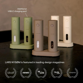 Lars Nysom modern grinder design with LED illumination during use