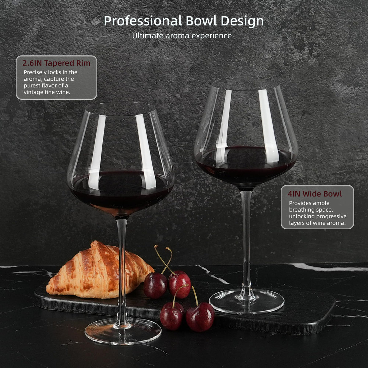 LASTURYCX 18oz wine glass provides generous yet balanced pour for gatherings