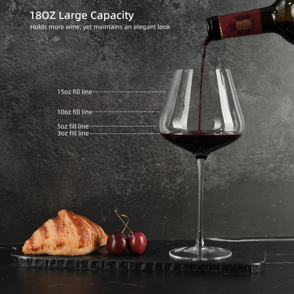 LASTURYCX tall stem wine glass offers graceful handling and stability