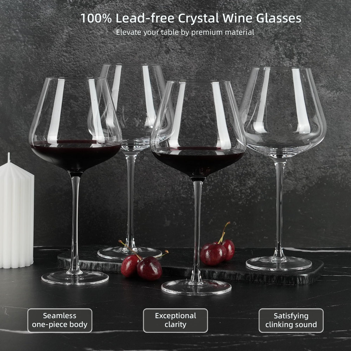 LASTURYCX thin-rim wine glass enhances swirling and aroma perception