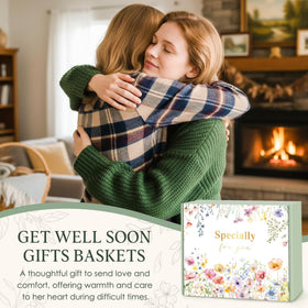 Launrada gift box and card convey thoughtful get-well wishes.