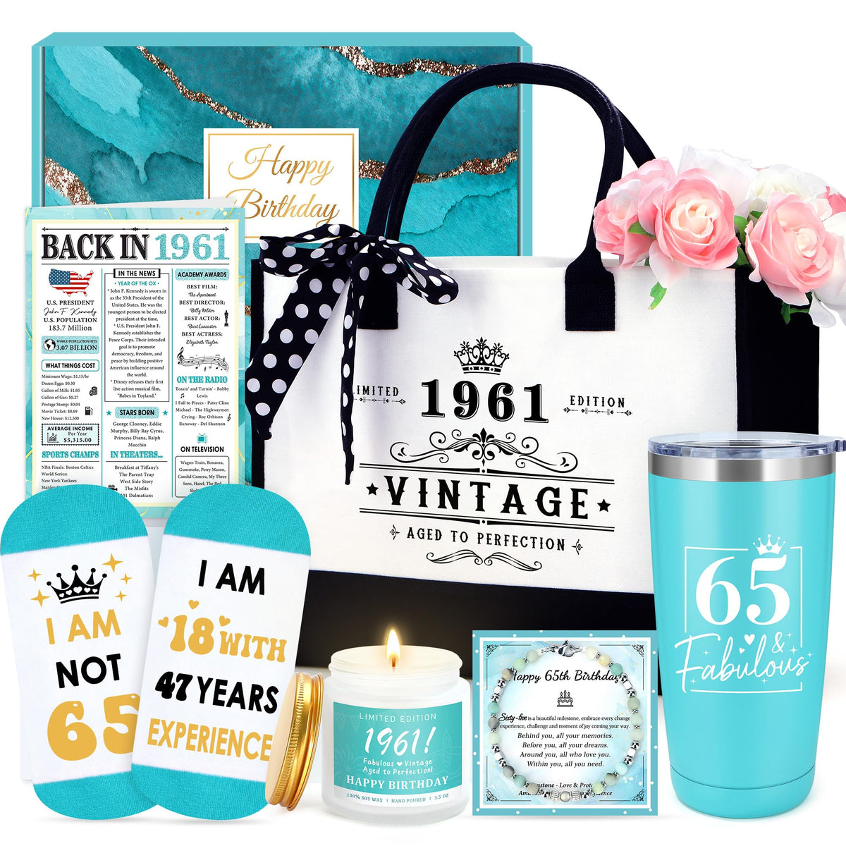 Launrada tote bag with chic 65th design for everyday use and gifting