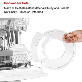 Lawenme clear splash guard for KitchenAid made of transparent food-grade plastic for monitoring mix.