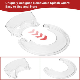 Lawenme removable pouring chute for KitchenAid enables easy ingredient addition without remove guard.
