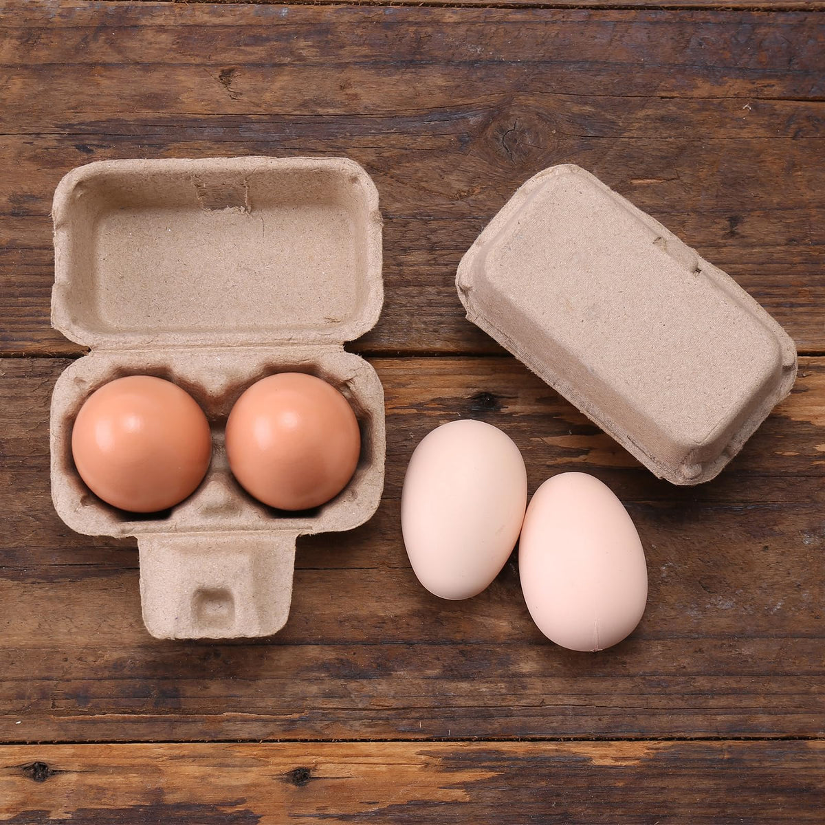 LayHyand vintage Easter style carton showcases recyclable kraft material