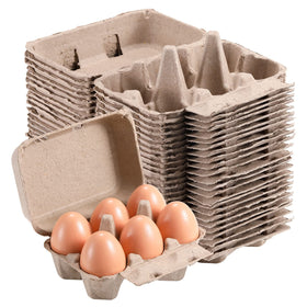 LayHyand carton holds standard chicken eggs in refrigerator.