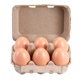 LayHyand blank natural pulp egg carton side view