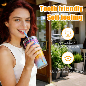 Lazycorner multicolor silicone tips for lip protection and color coding