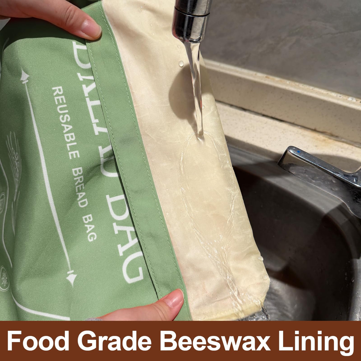 LDJRCP Khai Green sourdough storage bag ready for fridge or freezer.