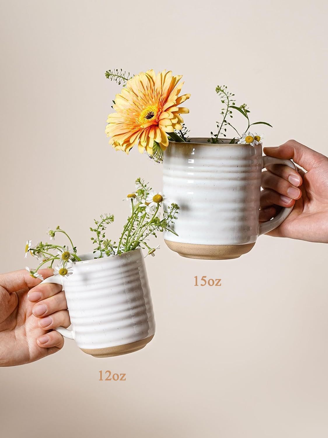 LE TAUCI mug on kitchen counter highlighting sturdy ceramic construction